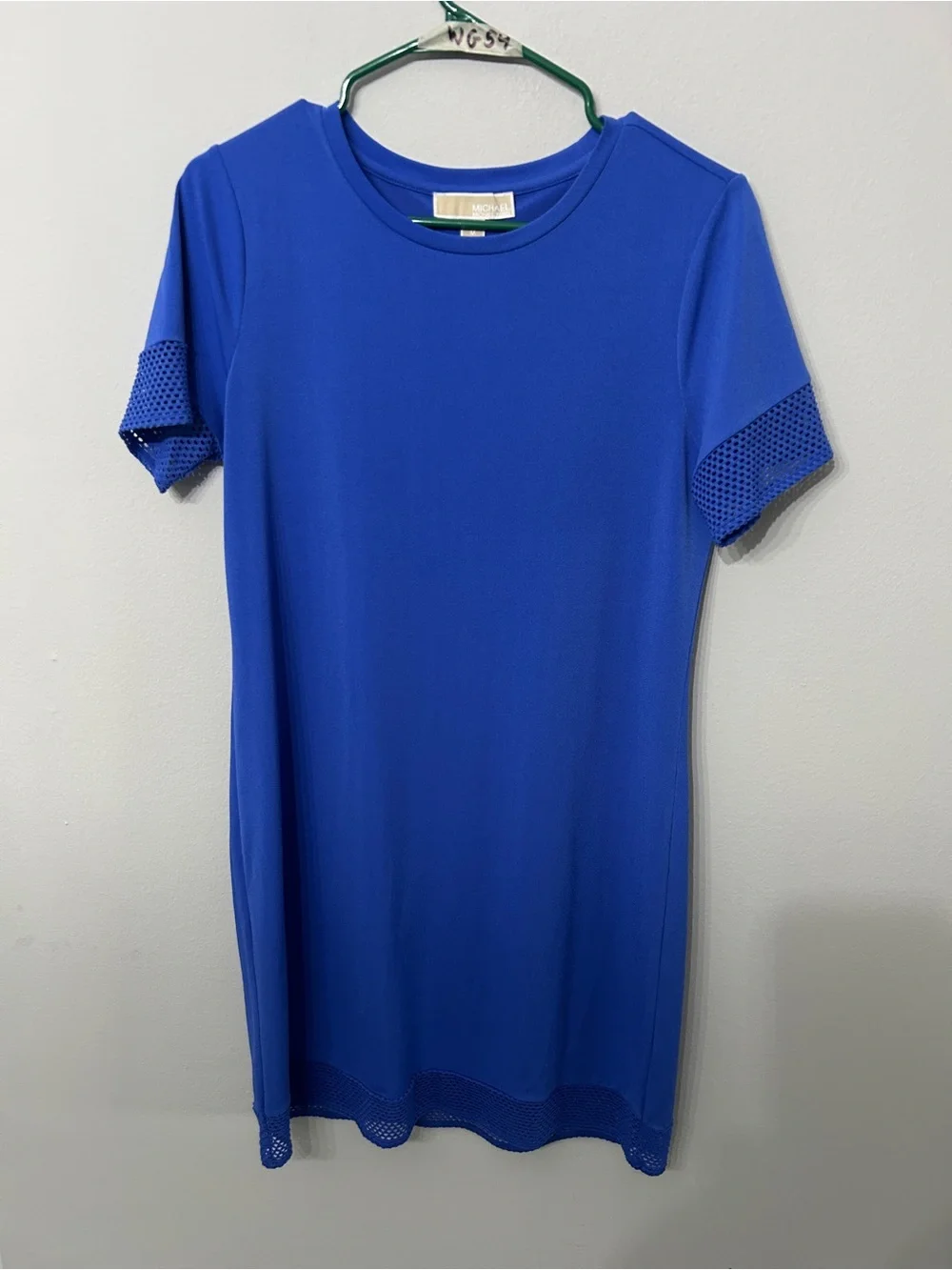 Women’s Michael Kors Cobalt Blue Mesh Trim Shift Dress Size Medium